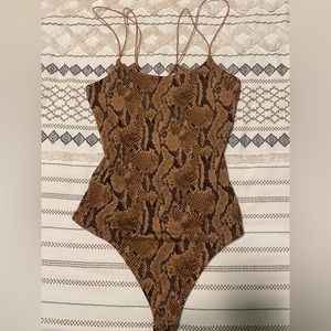 Express Snake Print Bodysuit